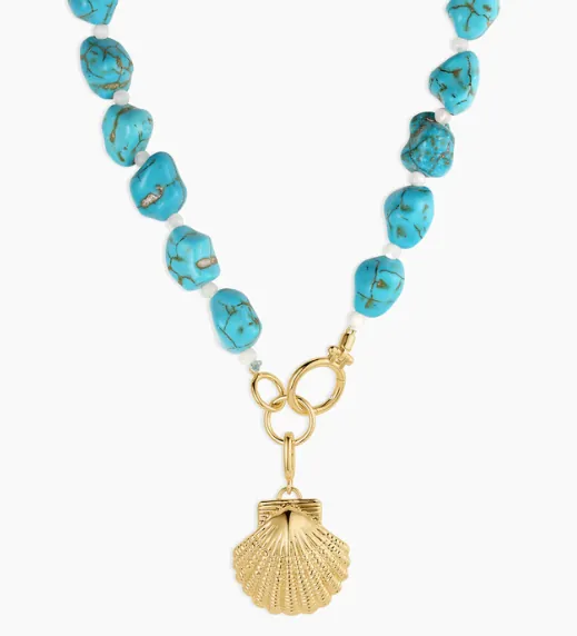 Shell Detail Gold Necklace